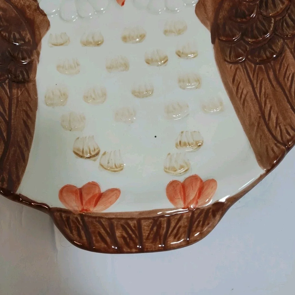 Better Homes And Garden Owl Heritage Collection Earthenware Serving Trinket Dish